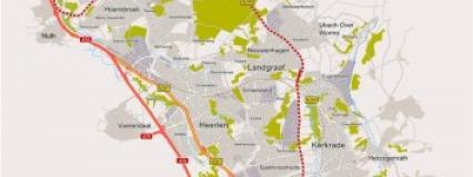 Außenring Parkstad Limburg mit Lärmschutzwänden von Scheuten